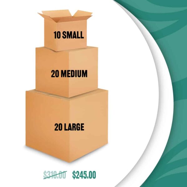 A stack of 3 medium boxes