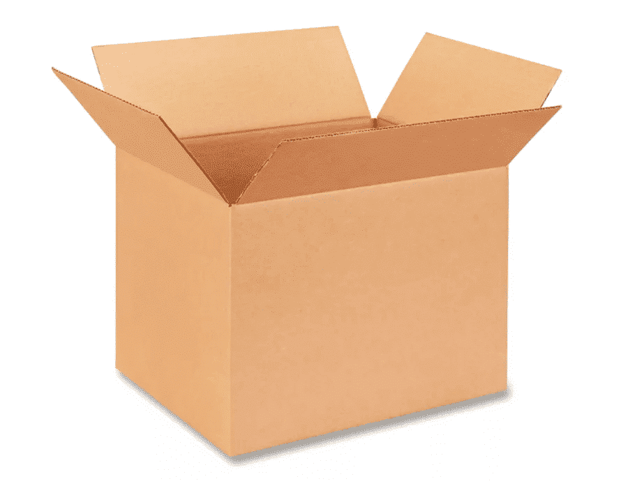 open cardboard box